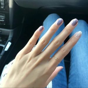 Solid 18K gold diamond chain ring